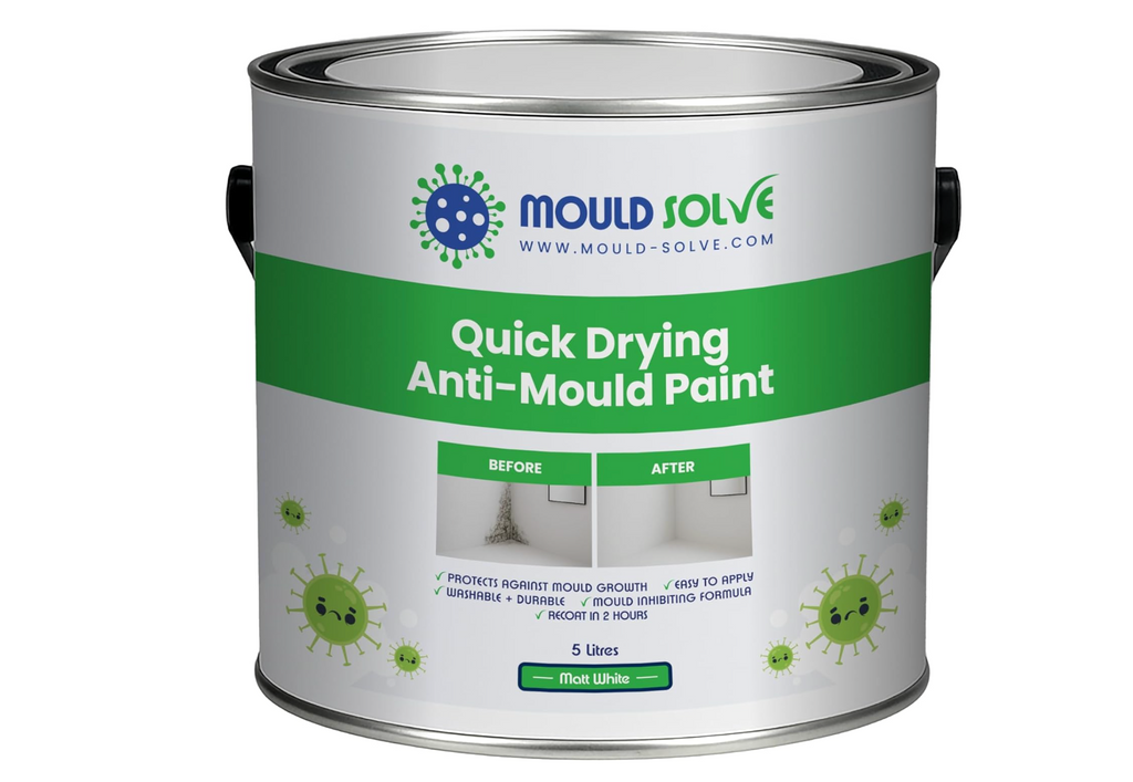 Mould Solve Anti Mould Paint 5L – Matt White Interior Wall & Ceiling Paint
