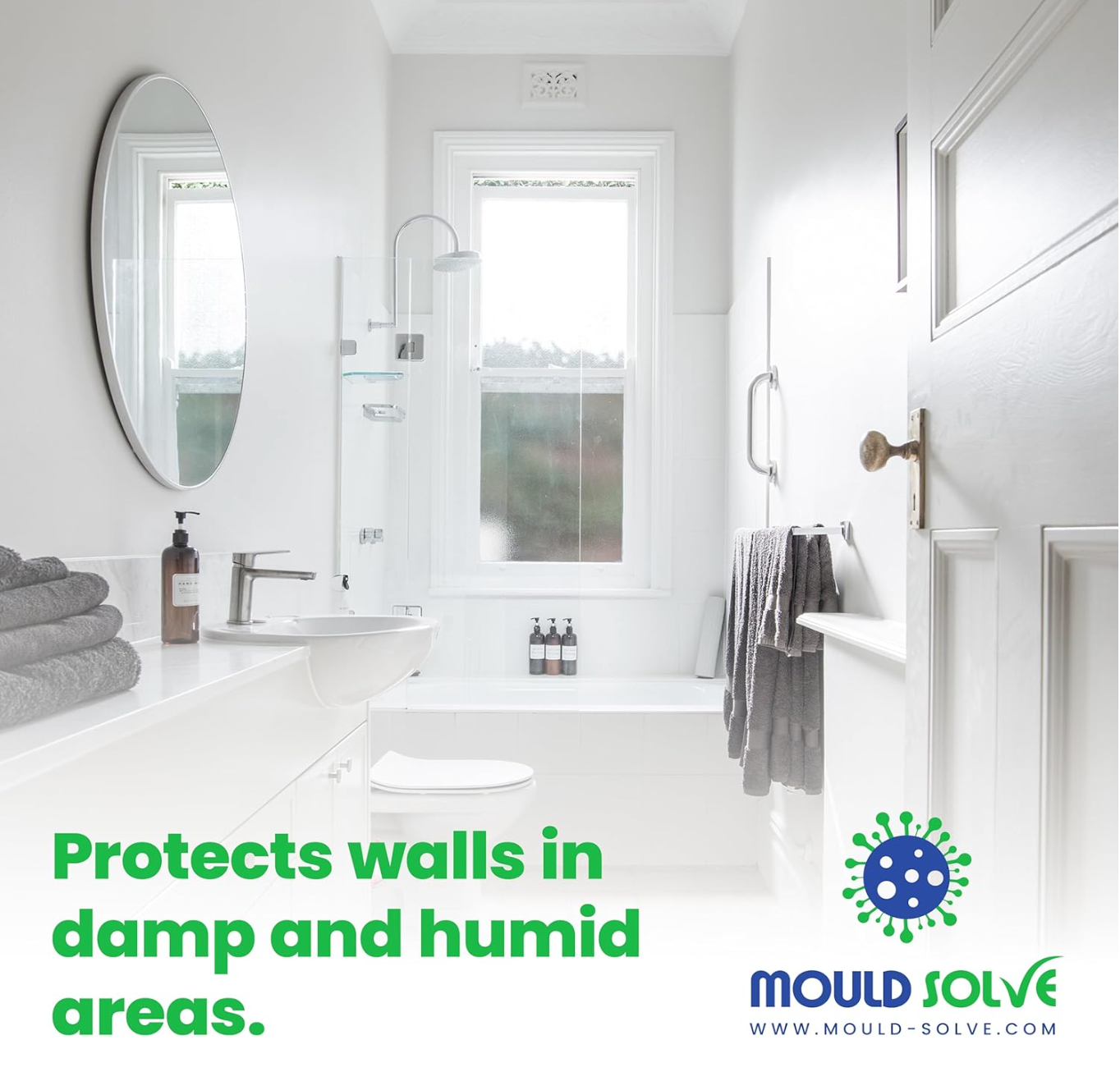 Mould Solve Anti Mould Paint 5L – Matt White Interior Wall & Ceiling Paint