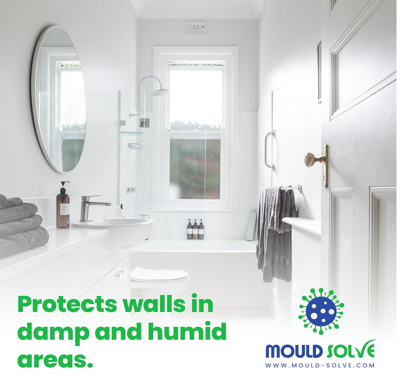 Mould Solve Anti Mould Paint 1L – Matt White | Mould Resistant Interior Paint