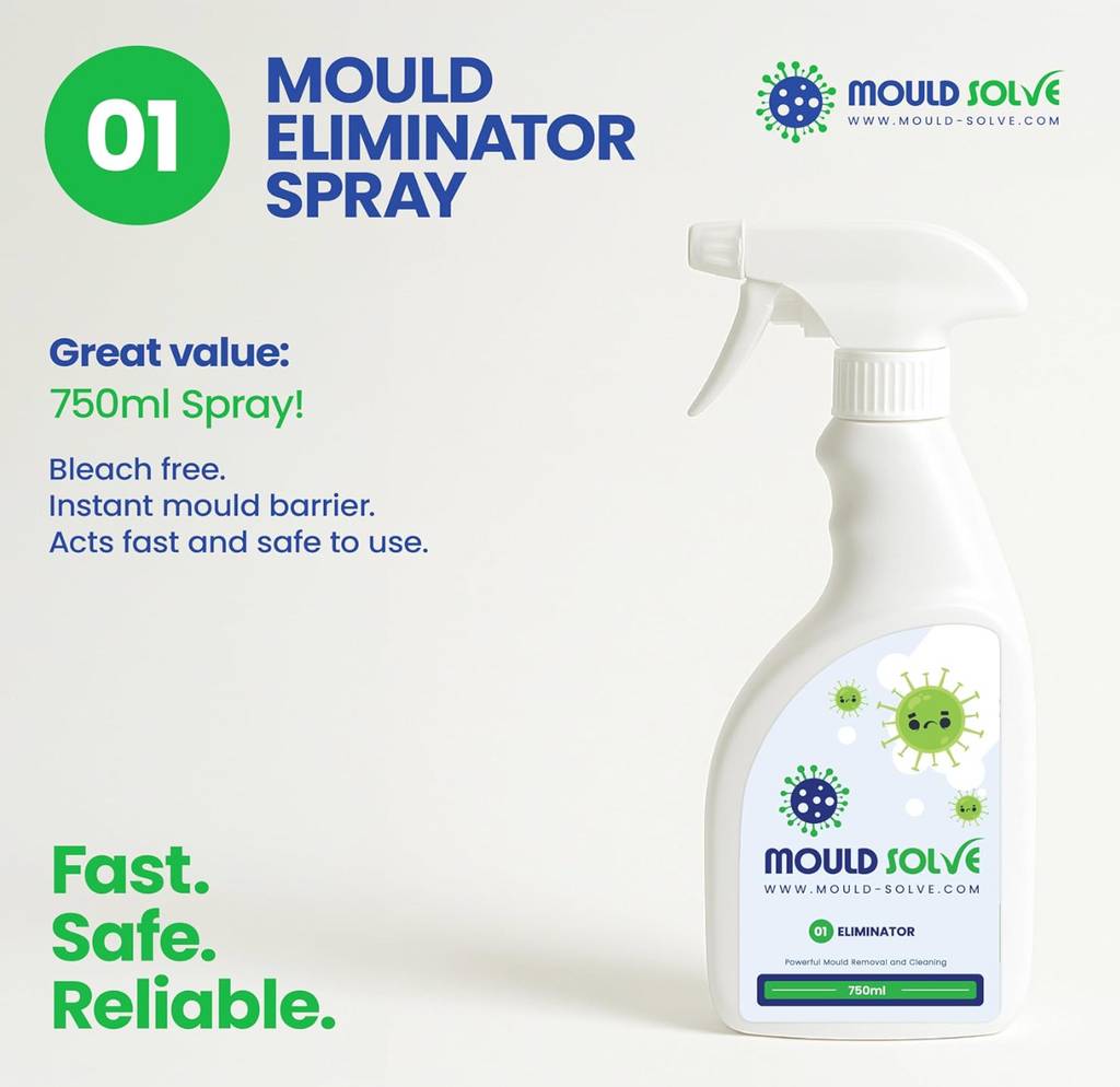 Mould Solve Advanced First Response Kit | Complete Mould Treatment & Safety Solution | 2 × 750ml Mould Sprays, Air Sanitiser Aerosol, FFP3 Mask, Gloves & Cleaning Cloth