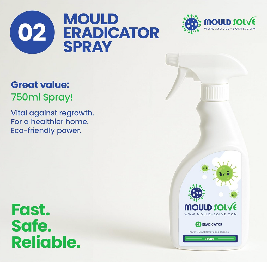 Mould Solve Advanced First Response Kit | Complete Mould Treatment & Safety Solution | 2 × 750ml Mould Sprays, Air Sanitiser Aerosol, FFP3 Mask, Gloves & Cleaning Cloth