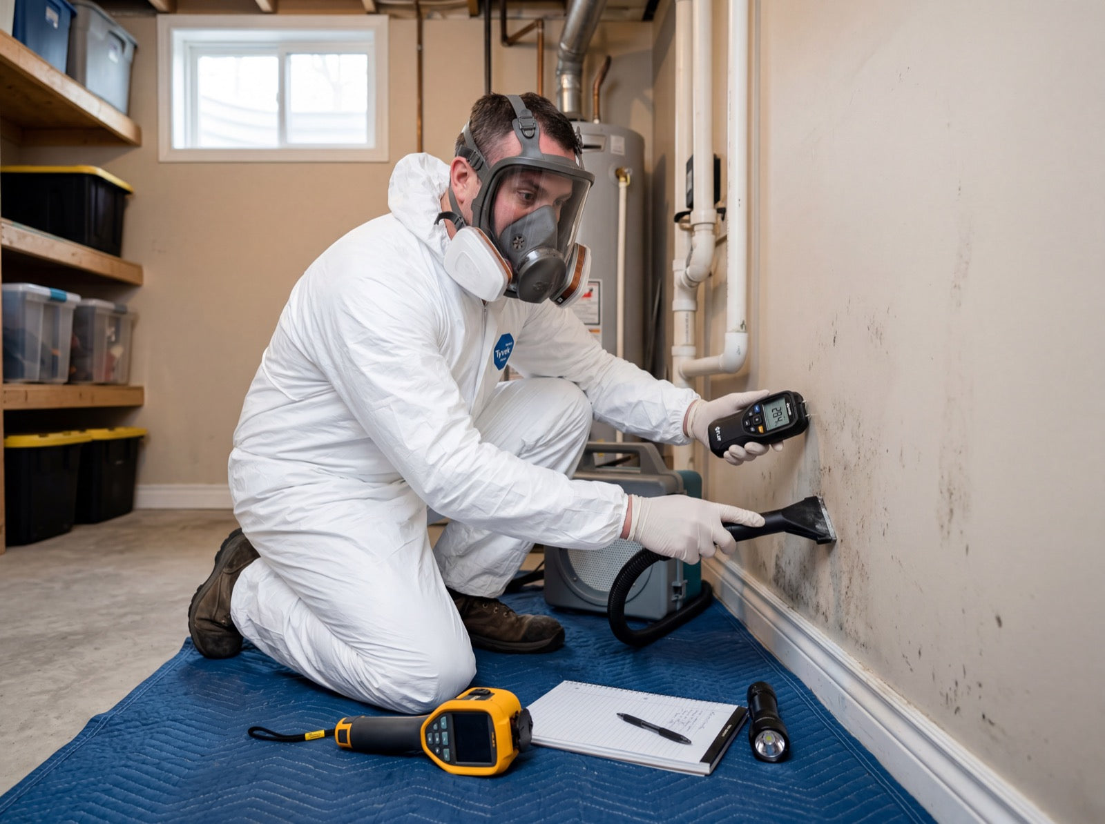 Mould after a leak or flood: drying out before treating